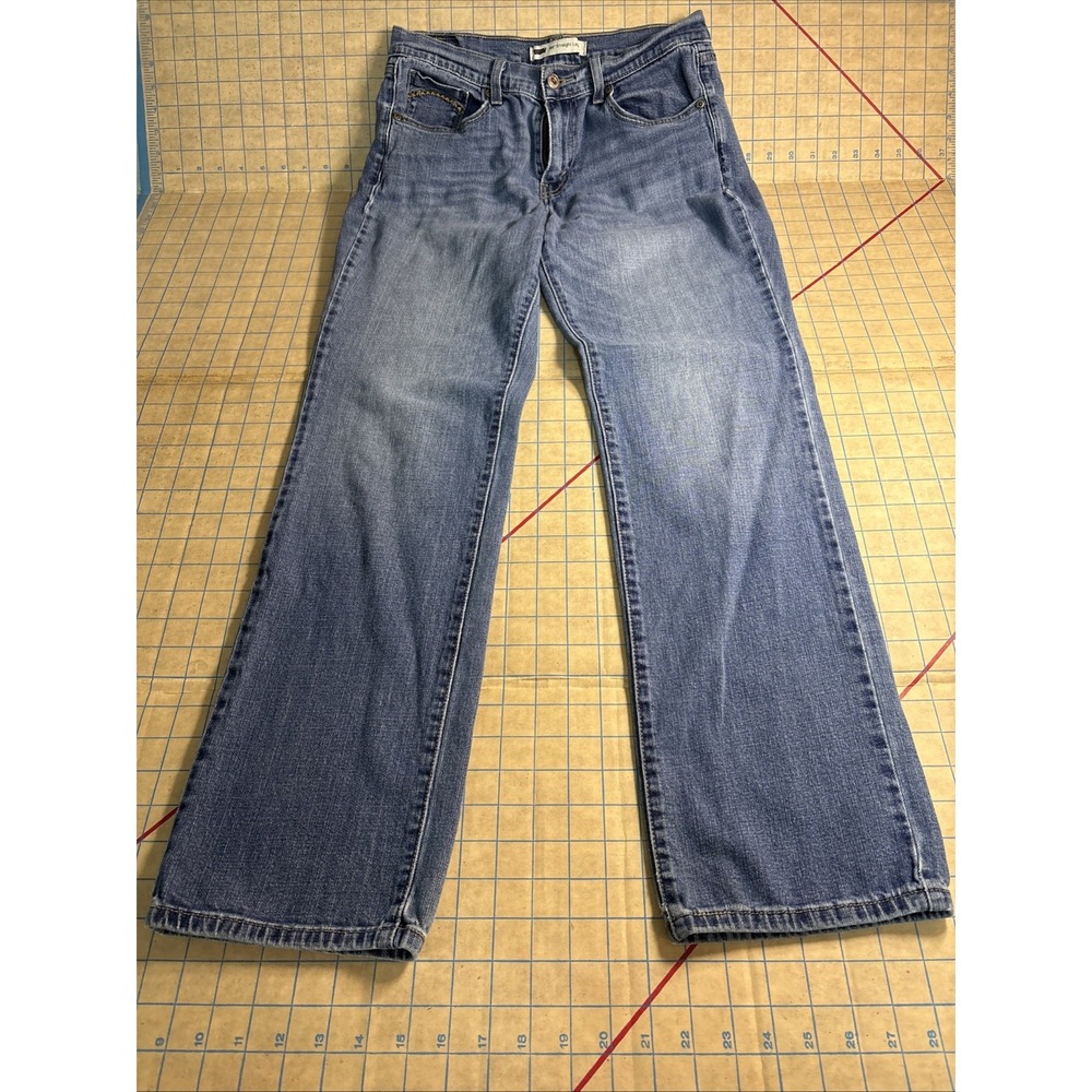 Levi Denim Women's Pants‎ W28/L32 with Embroidery On Pockets Blue Jeans